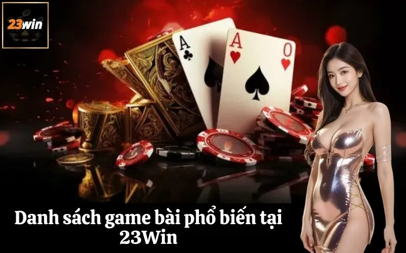 Danh sách game bài phổ biến tại 23Win